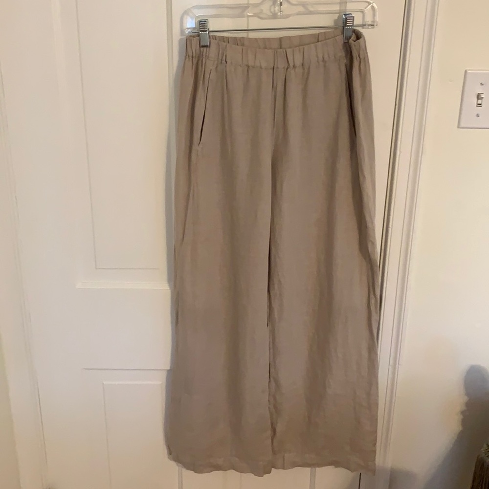 Linen pants with pockets